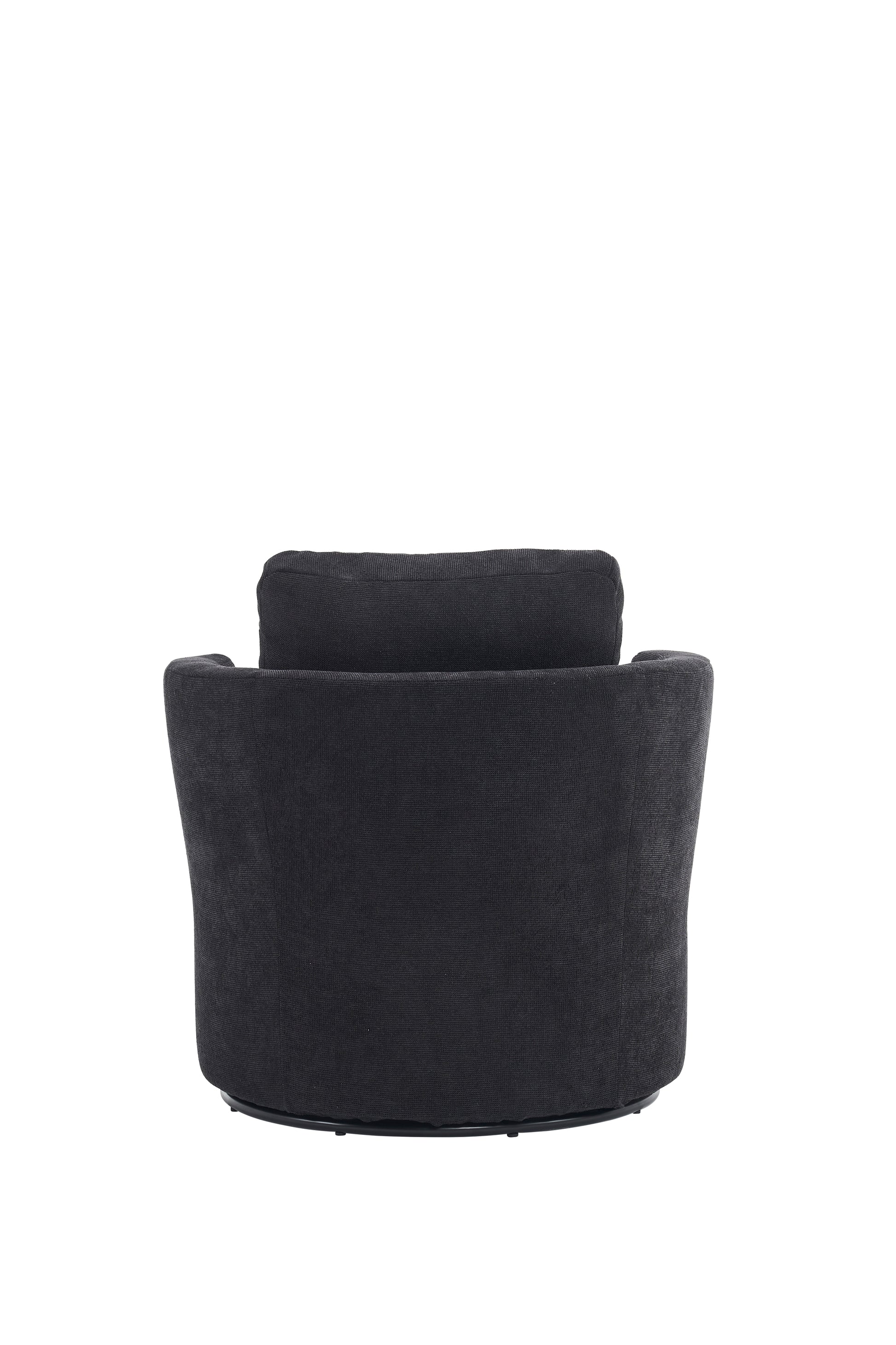 Swivel Barrel Chair, Comfy Round Accent Sofa Chair For Living Room, 360 Degree Swivel Barrel Club Chair, Leisure Arm Chair For Nursery, Hotel, Bedroom, Office, Lounge Black Black Primary Living Space Modern Foam Polyester