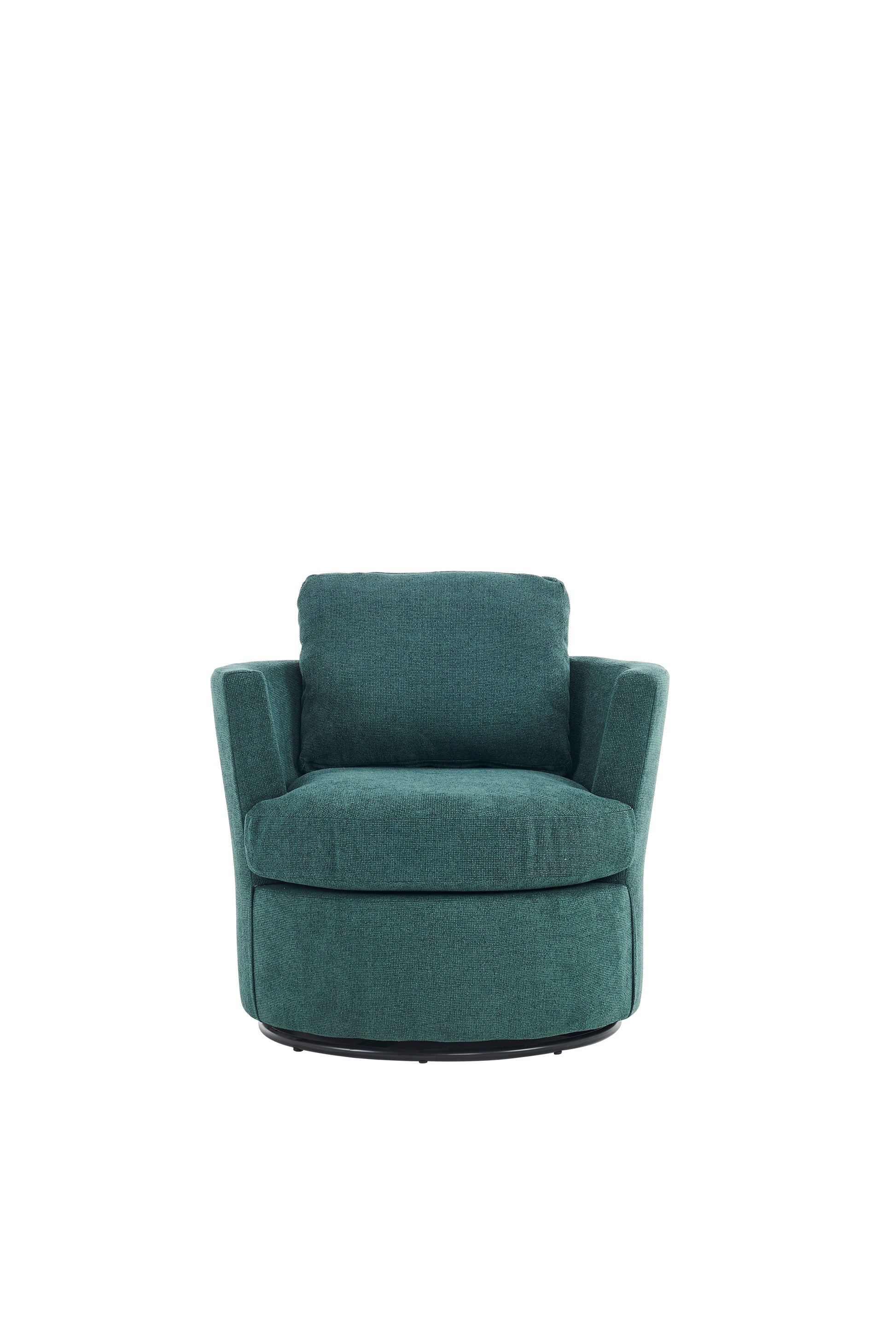 Swivel Barrel Chair, Comfy Round Accent Sofa Chair For Living Room, 360 Degree Swivel Barrel Club Chair, Leisure Arm Chair For Nursery, Hotel, Bedroom, Office, Lounge Emerald Emerald Primary Living Space Modern Foam Polyester