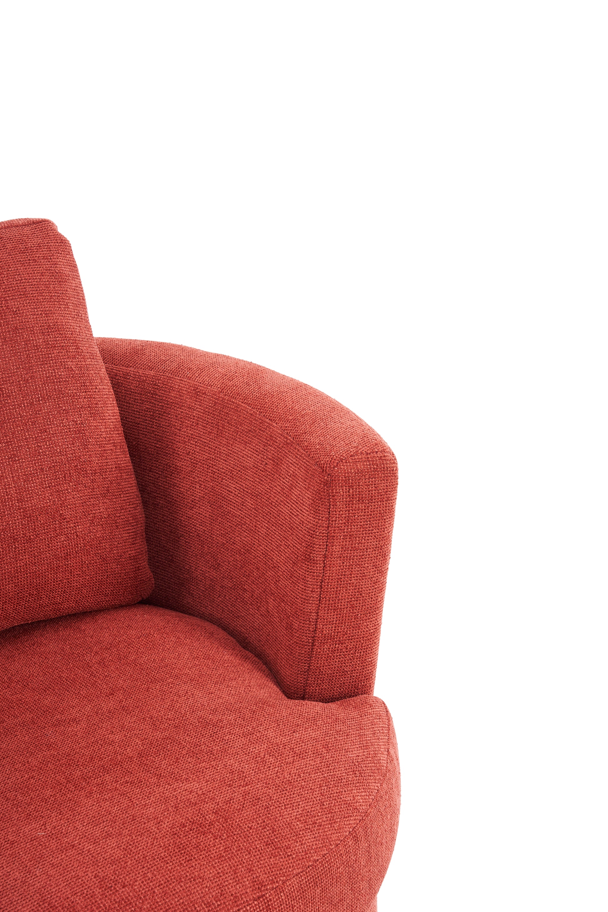 Swivel Barrel Chair, Comfy Round Accent Sofa Chair For Living Room, 360 Degree Swivel Barrel Club Chair, Leisure Arm Chair For Nursery, Hotel, Bedroom, Office, Lounge Brick Red Brick Red Primary Living Space Modern Foam Polyester