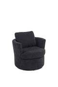 Swivel Barrel Chair, Comfy Round Accent Sofa Chair For Living Room, 360 Degree Swivel Barrel Club Chair, Leisure Arm Chair For Nursery, Hotel, Bedroom, Office, Lounge Black Black Primary Living Space Modern Foam Polyester