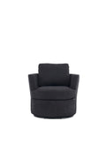 Swivel Barrel Chair, Comfy Round Accent Sofa Chair For Living Room, 360 Degree Swivel Barrel Club Chair, Leisure Arm Chair For Nursery, Hotel, Bedroom, Office, Lounge Black Black Primary Living Space Modern Foam Polyester