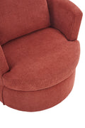 Swivel Barrel Chair, Comfy Round Accent Sofa Chair For Living Room, 360 Degree Swivel Barrel Club Chair, Leisure Arm Chair For Nursery, Hotel, Bedroom, Office, Lounge Brick Red Brick Red Primary Living Space Modern Foam Polyester
