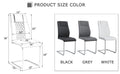 Modern Dining Chairs With Faux Leather Padded Seat Dining Living Room Chairs Upholstered Chair With Metal Legs Design For Living, Bedroom, Dining Room Side Chairs Set Of 8 Light Gray Pu C 001 Light