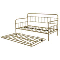 Metal Frame Daybed With Trundle Bronze Metal