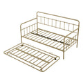 Metal Frame Daybed With Trundle Bronze Metal