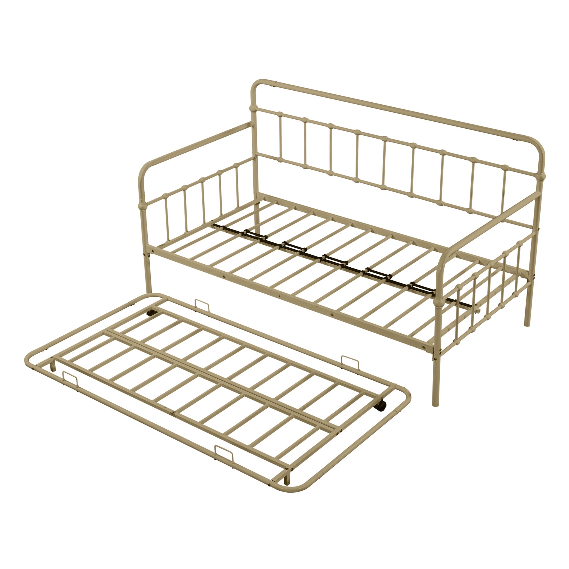 Metal Frame Daybed With Trundle Bronze Metal