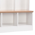 Wide Design Hall Tree With Storage Bench, Minimalist Shoe Cabinet With Cube Storage & Shelves, Multifunctional Coat Rack With 8 Hooks For Entryways, Mudroom, White White Primary Living Space