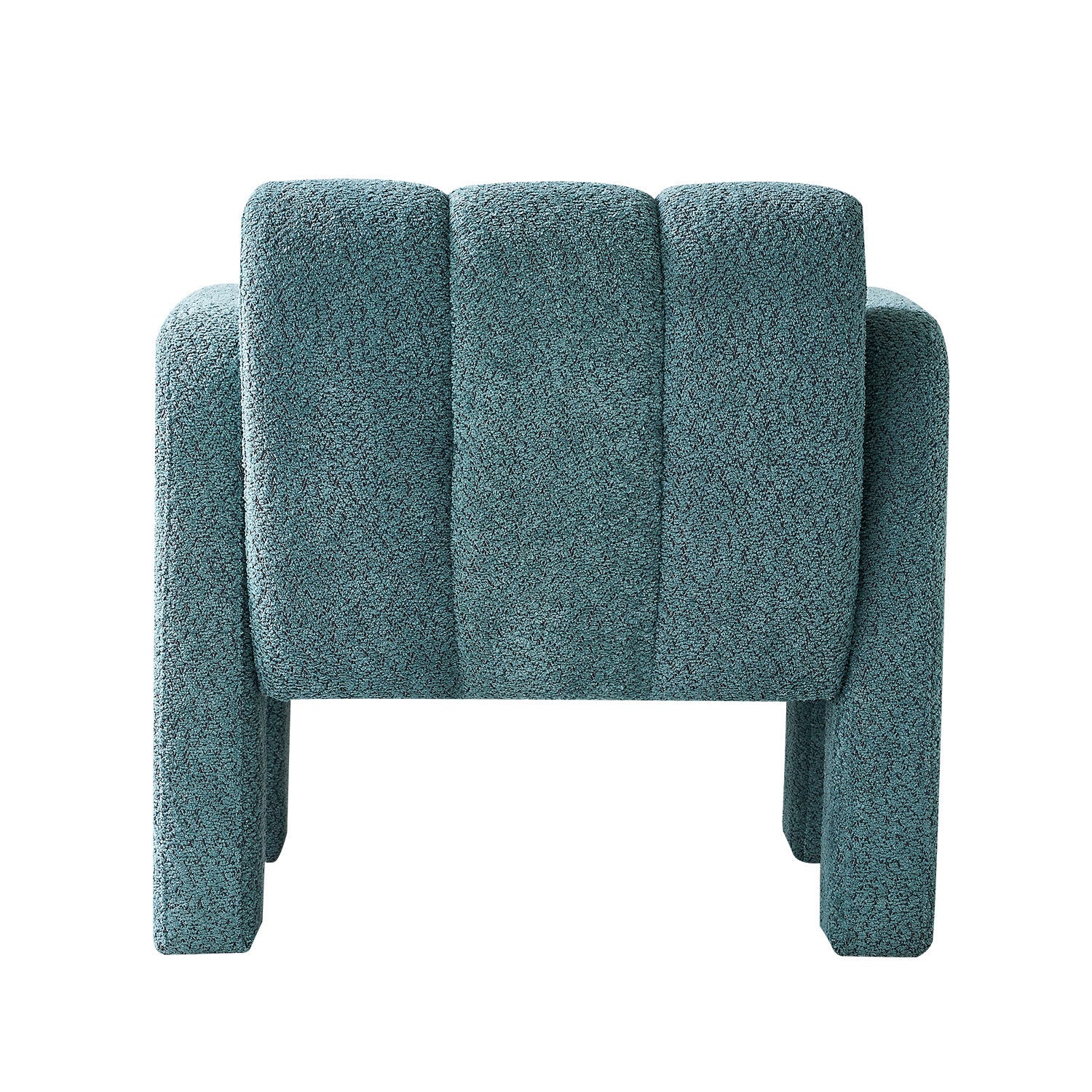 31.10" Wide Boucle Upholstered Accent Chair Green Primary Living Space Modern Fiber Foam And Polyester Fiber Pad Boucle