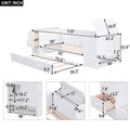 Twin Size Daybed With Storage Arms, Trundle And Charging Station, White Box Spring Not Required Twin White Wood Daybeds Solid Wood Mdf