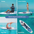 Inflatable Stand Up Paddle Board Simple Deluxe Premium Sup For All S Levels, Pink Paddle Boards For Adults & Youth, Blow Up Stand Up Paddleboards With Accessories & Backpack, Surf Control Blue Aluminium