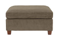 Contemporary 1Pc Ottoman Tan Color Chenille Fabric Modular Corner Wedge Sofa Living Room Furniture Tan Contemporary,Modern Rectangle Chenille
