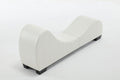 Factory Direct Yoga Chaise Lounge Collection For Stretching & Relaxation Modern Faux Leather Curved Sofa, Modern Faux Leather Curved Sofa, Living Room Bedroom Accent White Primary Living Space American Design,Luxury Plywood Pvc