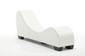 Factory Direct Yoga Chaise Lounge Collection For Stretching & Relaxation Modern Faux Leather Curved Sofa, Modern Faux Leather Curved Sofa, Living Room Bedroom Accent White Primary Living Space American Design,Luxury Plywood Pvc