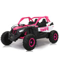 24V7A 200W*2 Super Powerfour Wheel Shock Absorber With High And Low Speed Usb Bluetooth Music Kids Ride On Carelectric Car For Children Pink 200 Lbs & Over 13 Years And Up Iron Plastic Outdoor