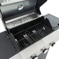 Propane Grill 3 Burner Barbecue Grill Stainless Steel Gas Grill With Side Burner, 37,000 Btu Outdoor Cooking, Patio, Garden Barbecue Grill, Black And Silver Silver Stainless Steel