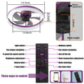 Ceiling Fans With Lights Dimmable Led Embedded Installation Of Thin Modern Ceiling Fans Purple Purple Modern Abs