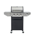 Propane Grill 3 Burner Barbecue Grill Stainless Steel Gas Grill With Side Burner, 37,000 Btu Outdoor Cooking, Patio, Garden Barbecue Grill, Black And Silver Silver Stainless Steel