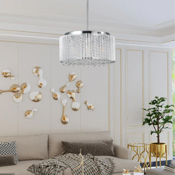 Modern Crystal Chandelier For Living Room Round Cristal Lamp Luxury Home Decor Light Fixture Transparent Modern Crystal