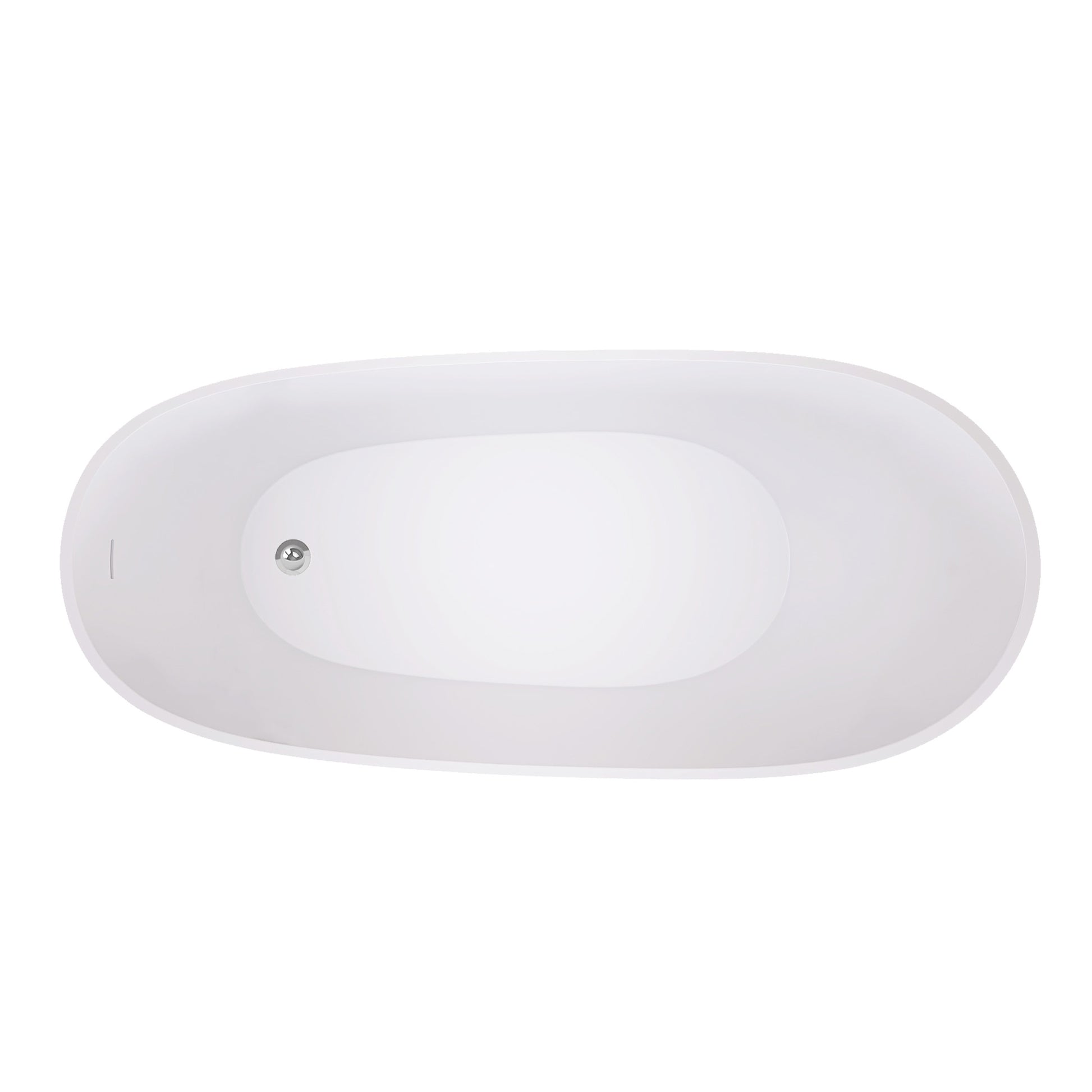 59" Acrylic Free Standing Tub Classic Oval Shape Soaking Tub, Adjustable Freestanding Bathtub With Integrated Slotted Overflow And Chrome Pop Up Drain Anti Clogging Gloss White Gloss White Oval Bathroom Freestanding Tubs Polished 59 61 In Modern Soaking