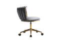 Office Desk Chair, Upholstered Home Office Desk Chairs With Adjustable Swivel Wheels, Ergonomic Office Chair For Living Room, Bedroom, Office, Vanity Study Dark Grey Dark Gray Office Modern Foam Velvet
