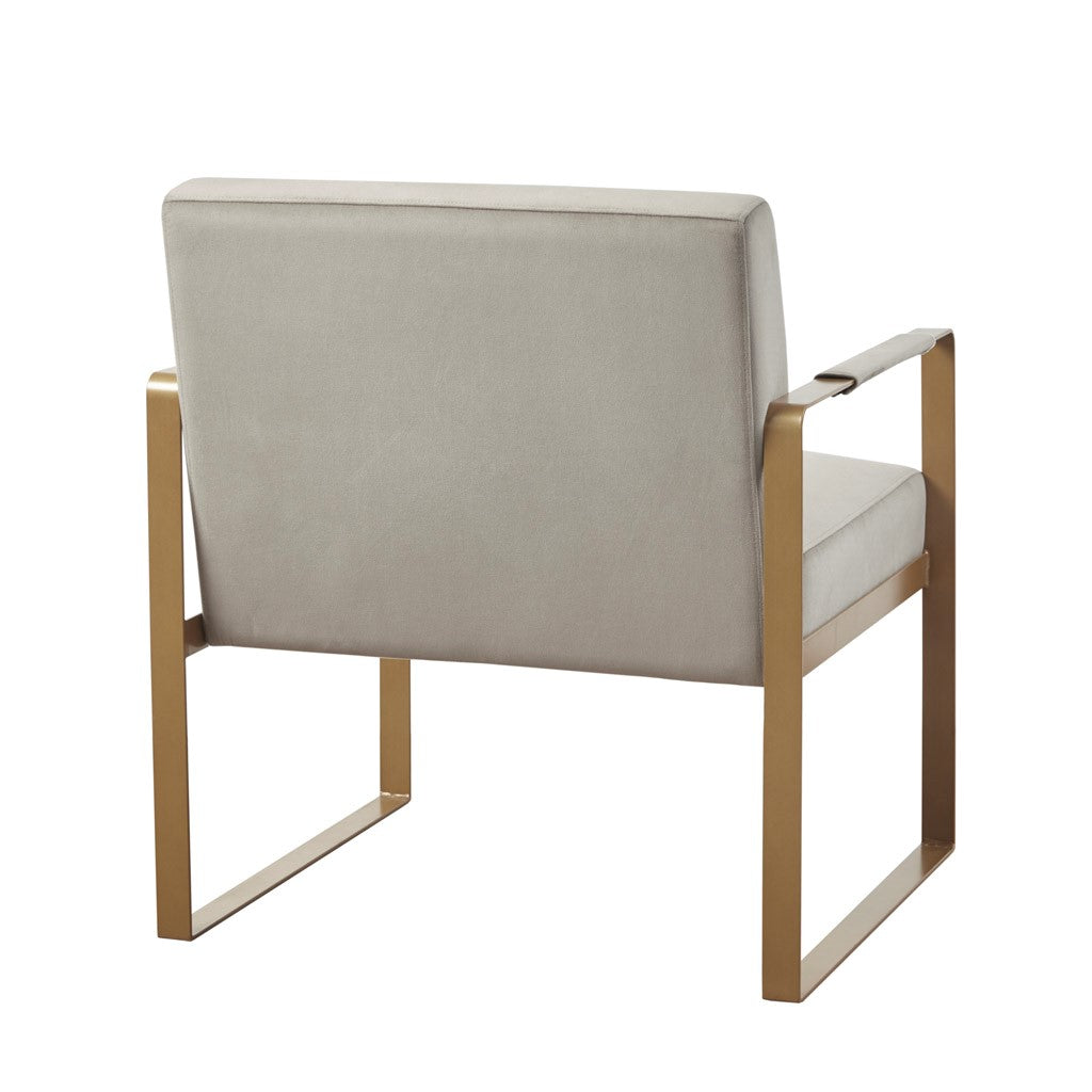Accent Chair Beige Polyester