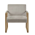 Accent Chair Beige Polyester