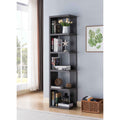 Bookcase Display, Home Book Stand With 5 Tier Shelves In Distressed Grey Grey Particle Board
