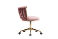 Office Desk Chair, Upholstered Home Office Desk Chairs With Adjustable Swivel Wheels, Ergonomic Office Chair For Living Room, Bedroom, Office, Vanity Study Pink Pink Office Modern Foam Velvet