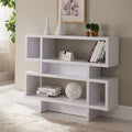 Four Compartment Modern Display Cabinet White White Particle Board