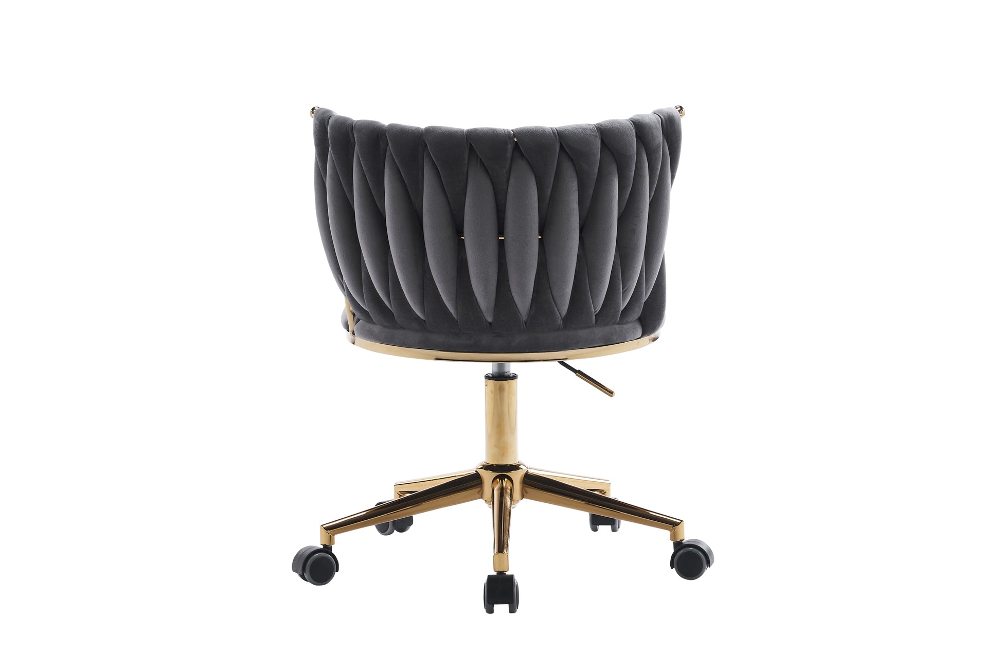 Office Desk Chair, Upholstered Home Office Desk Chairs With Adjustable Swivel Wheels, Ergonomic Office Chair For Living Room, Bedroom, Office, Vanity Study Dark Grey Dark Gray Office Modern Foam Velvet