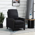 Coolmore Modern Comfortable Upholstered Leisure Chair Recliner Chair For Living Room Black Velvet