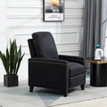 Coolmore Modern Comfortable Upholstered Leisure Chair Recliner Chair For Living Room Black Velvet