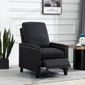 Coolmore Modern Comfortable Upholstered Leisure Chair Recliner Chair For Living Room Black Velvet