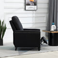 Coolmore Modern Comfortable Upholstered Leisure Chair Recliner Chair For Living Room Black Velvet
