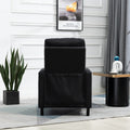 Coolmore Modern Comfortable Upholstered Leisure Chair Recliner Chair For Living Room Black Velvet