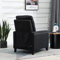Coolmore Modern Comfortable Upholstered Leisure Chair Recliner Chair For Living Room Black Velvet
