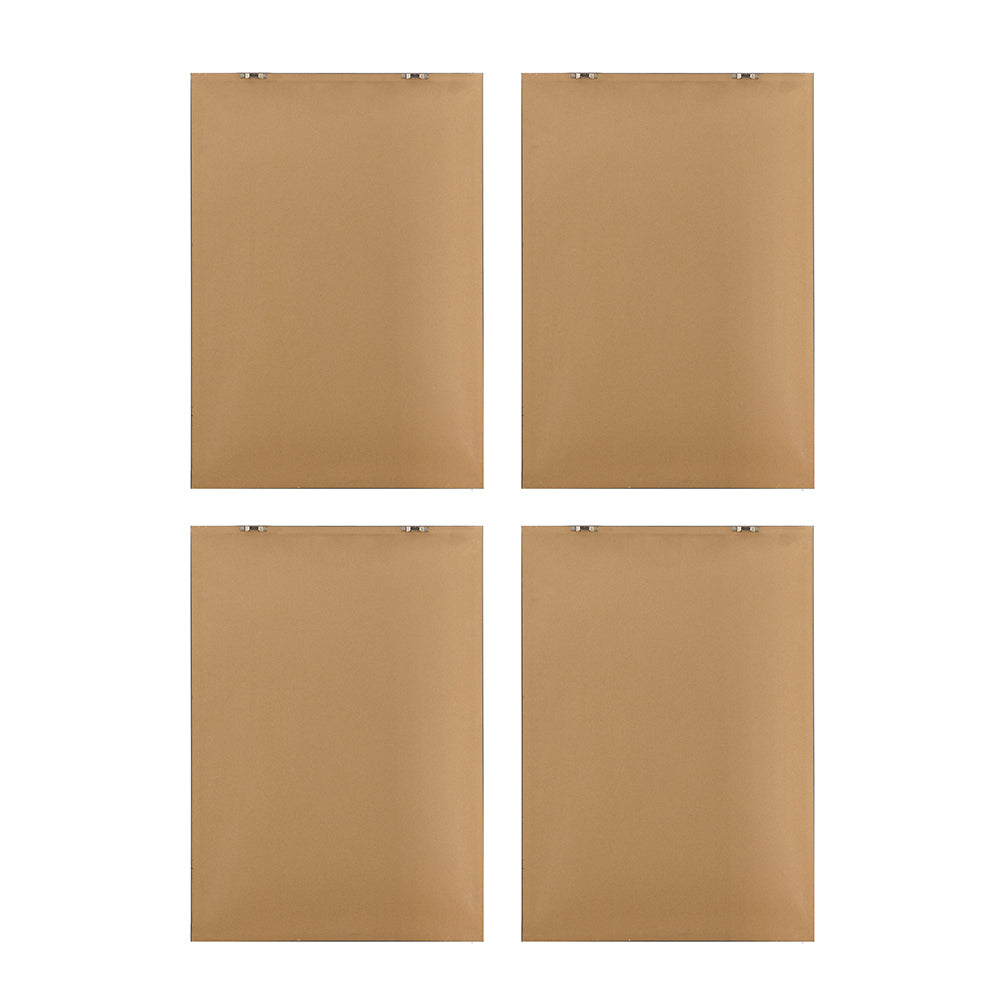 Set Of 4 Botanical Wall Art Prints, Home Decor For Living Room, Dining Room, Bedroom, Hallway, 20" X 28" White Black Plastic