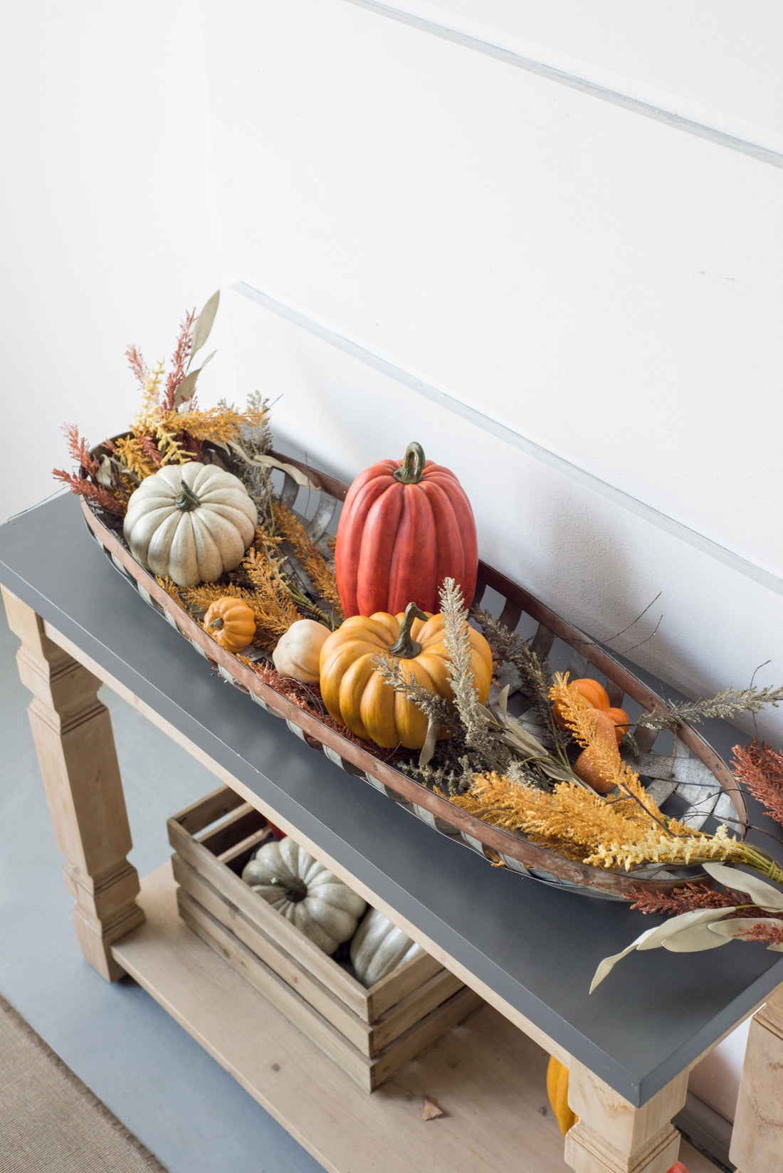 12.5" X 3" X 37.5" Metal Wall Art With Grid Pattern Silver Iron