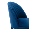 Coolmore Accent Chair ,Leisure Single Chair With Solid Wood Foot,2Pc Set Navy Velvet