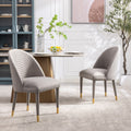 Coolmore Accent Chair ,Leisure Single Chair With Solid Wood Foot,2Pc Set Gray Velvet