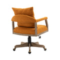 Coolmore Computer Chair Office Chair Adjustable Swivel Chair Fabric Seat Home Study Chair Orange Boucle