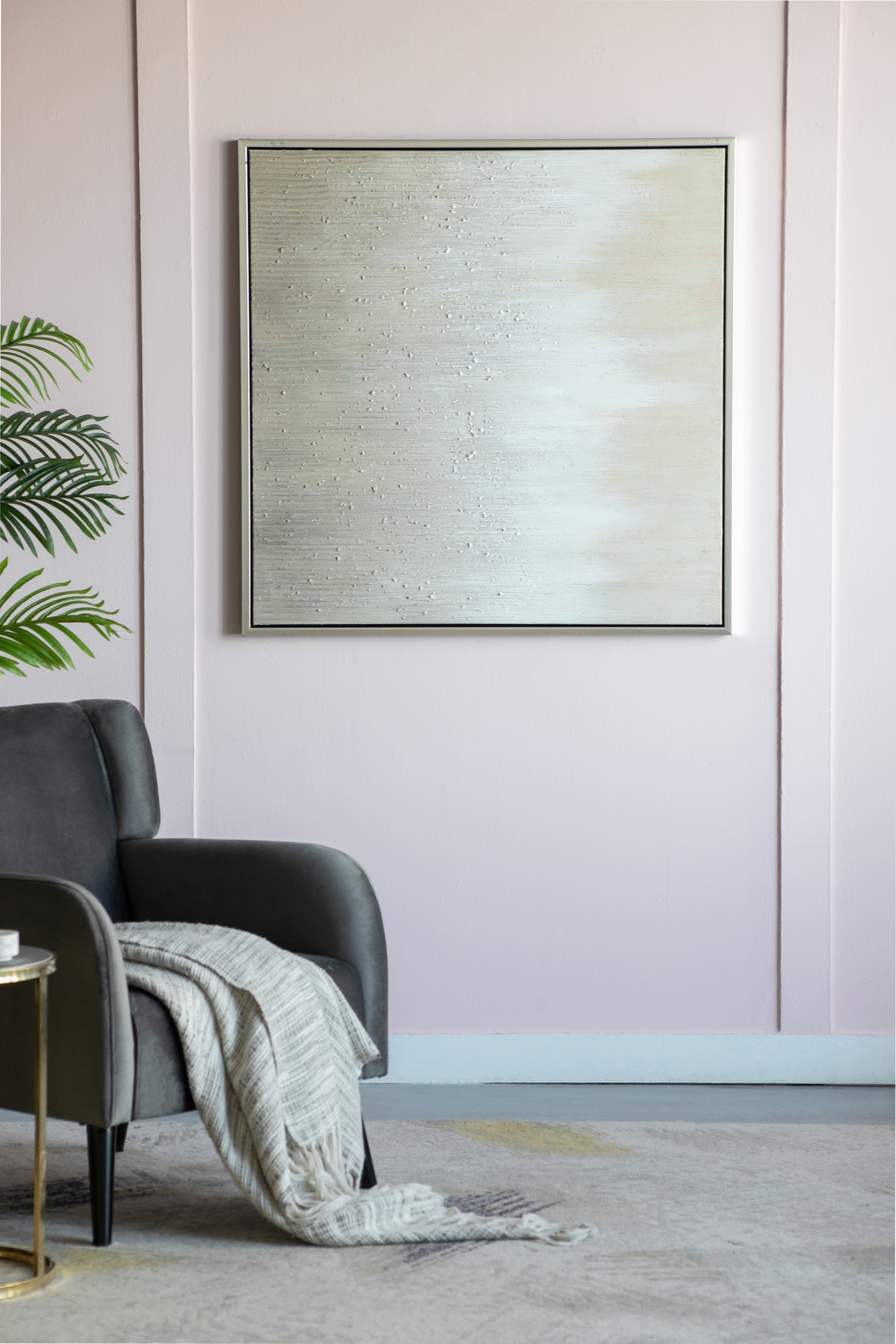 40" X 40" Golden Sunshine Framed Hand Painted Canvas Print Wall Art, Wall Decor For Living Room Bedrrom Entryway Office Multicolor Polyester