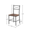 3 Piece Kitchen Dining Room Table Set Retro Brown Chair Antique Brown Brown Dining Room American Design,American Traditional,Antique Metal & Wood Metal & Wood