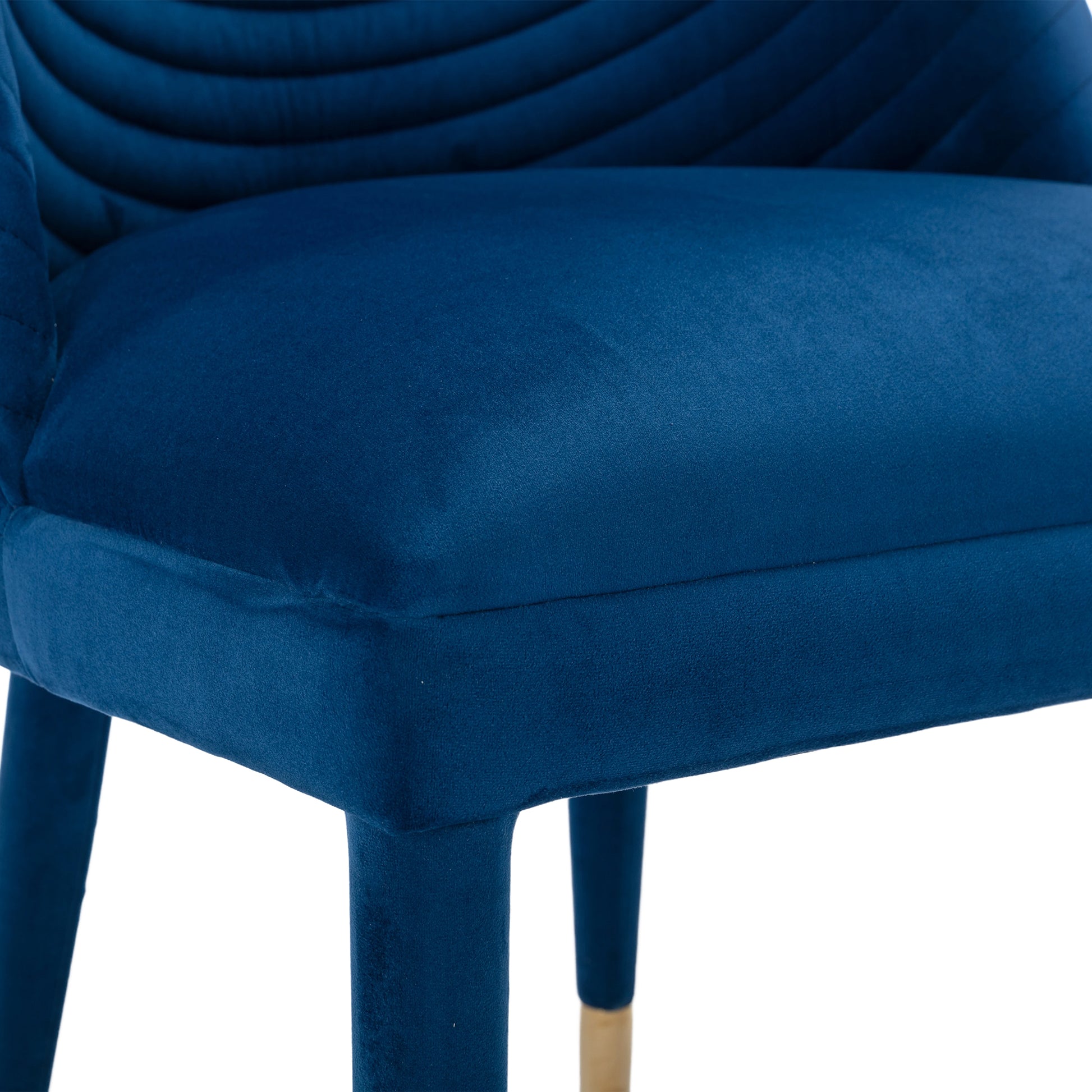 Coolmore Accent Chair ,Leisure Single Chair With Solid Wood Foot,2Pc Set Navy Velvet