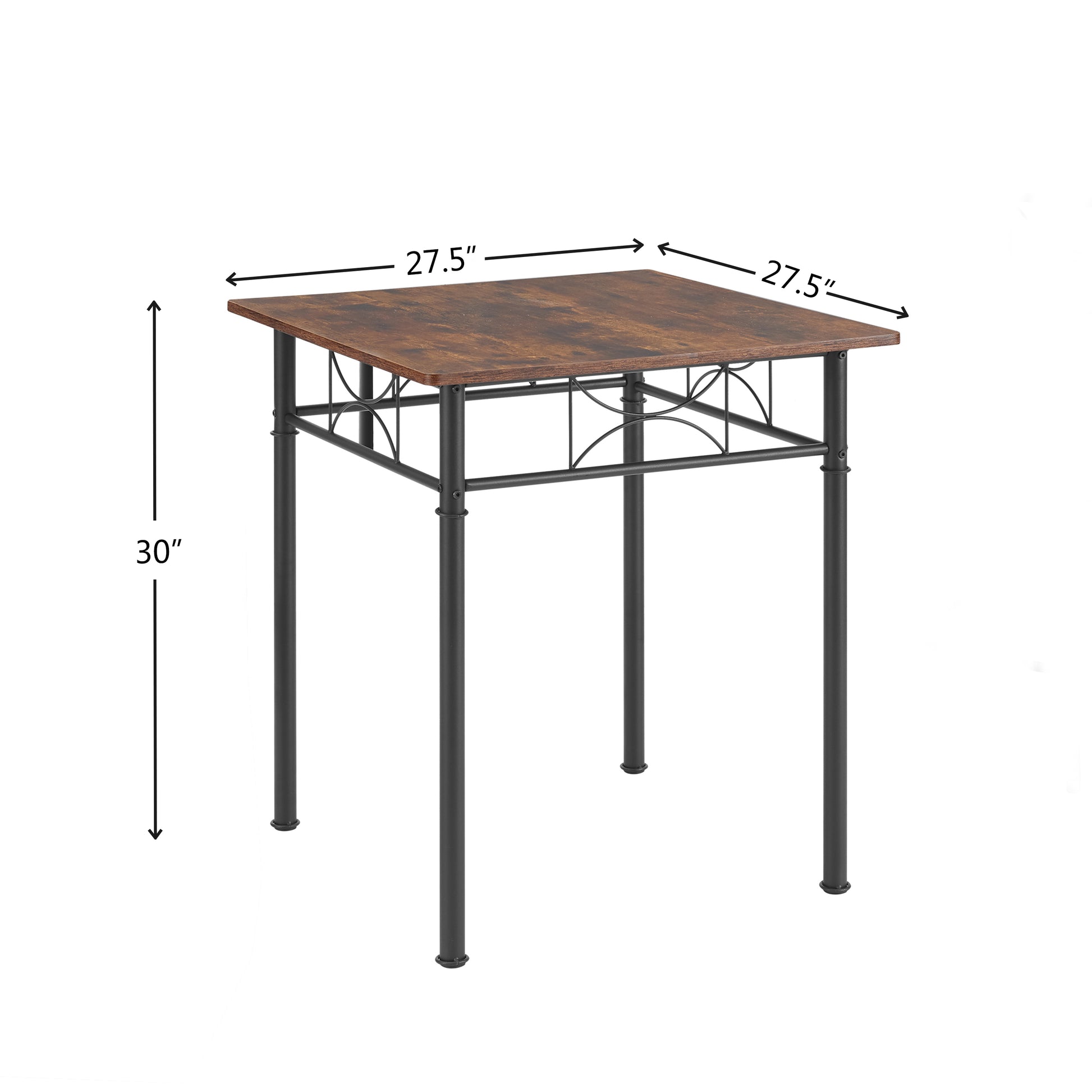 3 Piece Kitchen Dining Room Table Set Retro Brown Chair Antique Brown Brown Dining Room American Design,American Traditional,Antique Metal & Wood Metal & Wood