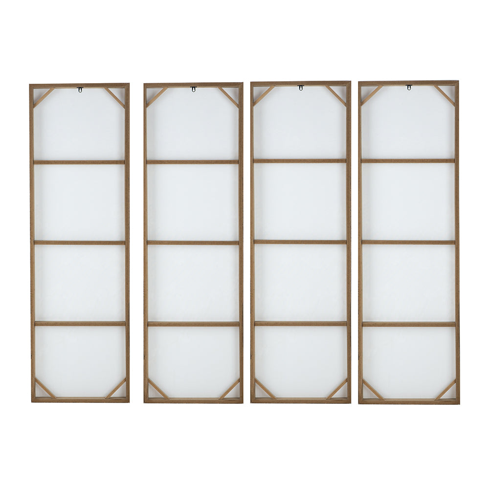 18.5" X 59" Saison White Cherry Blossom Canvas Print, Wall Decor For Living Room Bedrrom Entryway Office, Set Of 4 Multicolor Mdf