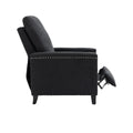 Coolmore Modern Comfortable Upholstered Leisure Chair Recliner Chair For Living Room Black Velvet