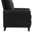 Coolmore Modern Comfortable Upholstered Leisure Chair Recliner Chair For Living Room Black Velvet