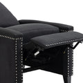 Coolmore Modern Comfortable Upholstered Leisure Chair Recliner Chair For Living Room Black Velvet