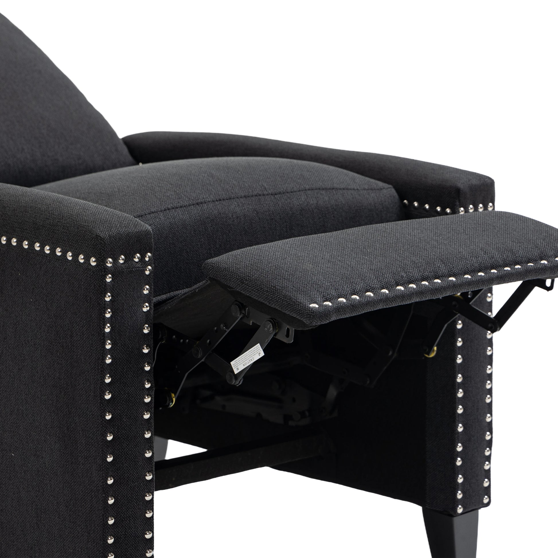 Coolmore Modern Comfortable Upholstered Leisure Chair Recliner Chair For Living Room Black Velvet